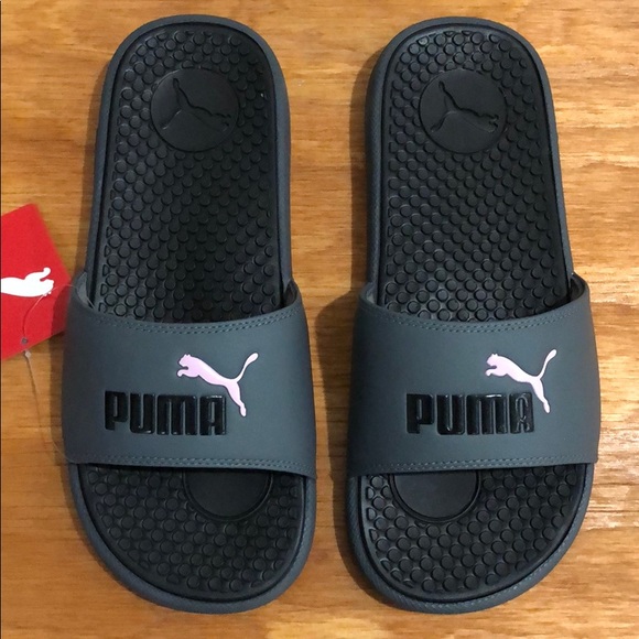 gray puma slides